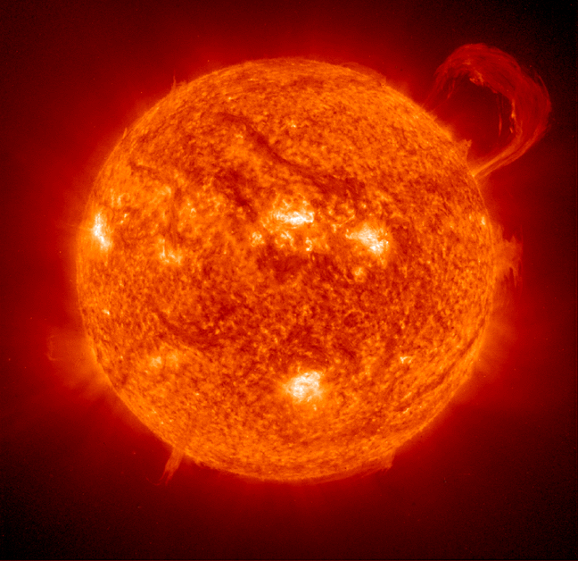 1999 September 14 - Huge, handle shaped prominence erupting from the Sun SOHO Extreme Ultraviolet Image of the Sun